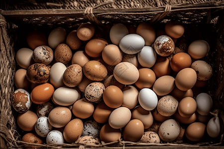 篮子里的鸡蛋背景图片