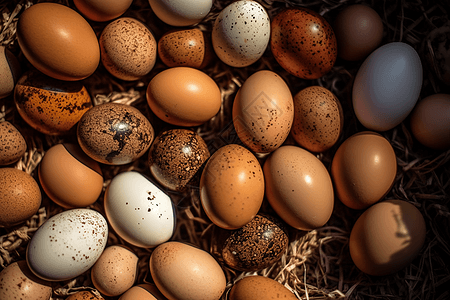 农场的鸡蛋背景图片