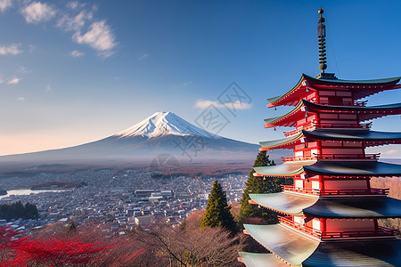 美丽的富士山风光图片