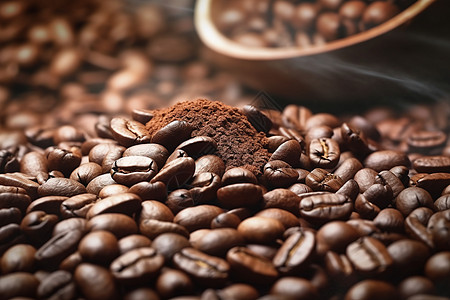 香醇的咖啡豆高清图片
