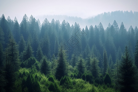 森林里的松树图片