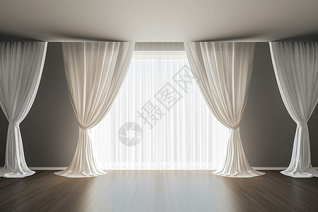 房间里的窗帘图片
