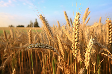 田地里的麦子背景图片