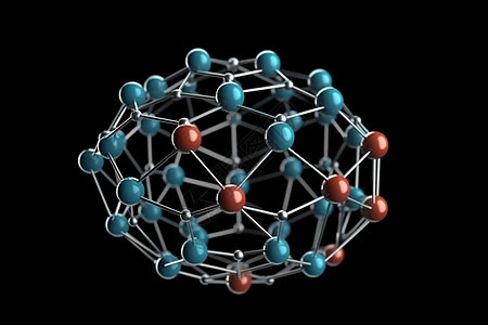 科学分子结构3D概念图图片