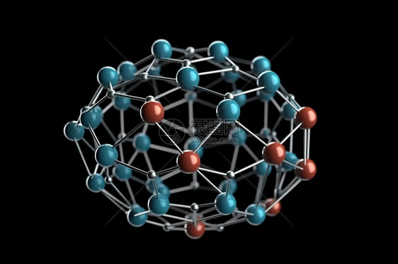 科学分子结构3D概念图图片