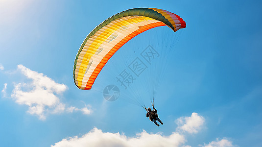 飞行中的滑翔伞图片