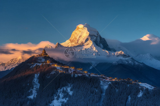 日照金山景象图片