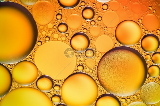 抽象黄色气泡背景图片