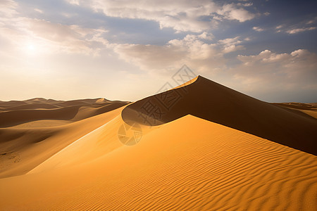 太阳下干燥的沙漠图片