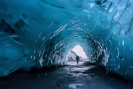 寒冷的的水晶隧道图片
