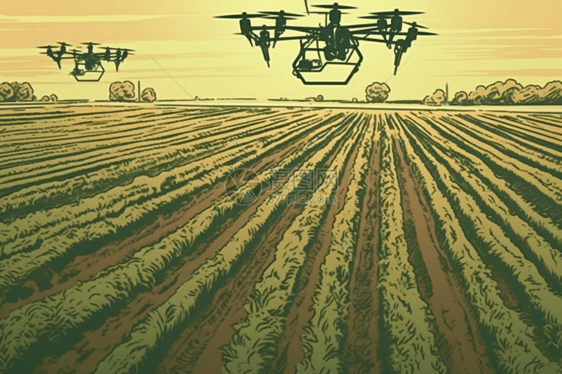 农业中的无人机图片