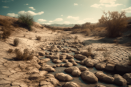 干燥的河沟图片