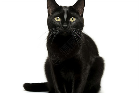 六个月大的黑色猫咪图片