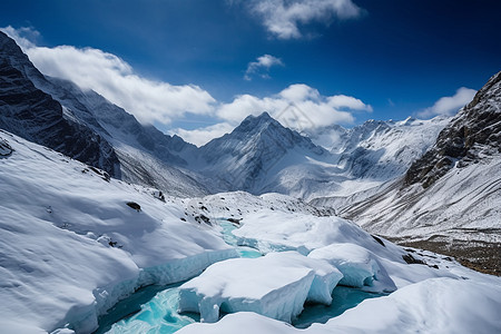 美丽冰川雪山高清图片