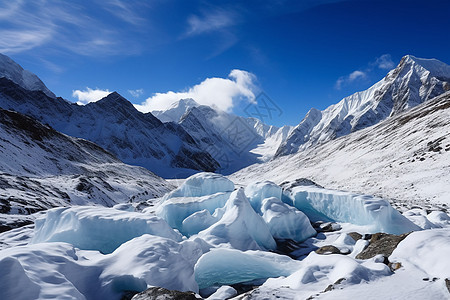 冰川和雪山风景图片