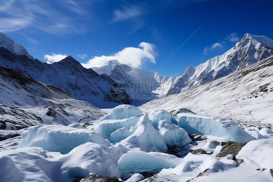 冰川和雪山风景图片