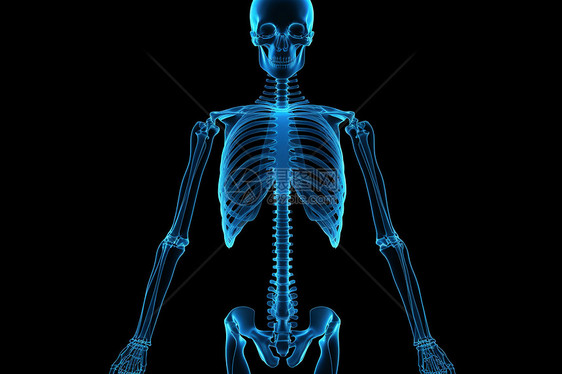人体x射线骨骼图片