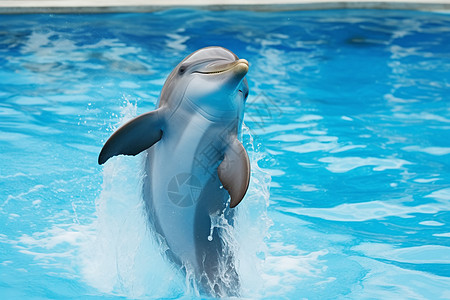 水族馆的杂技海豚图片