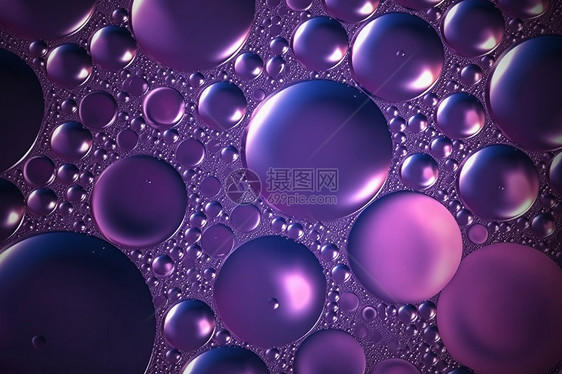 深紫色气泡背景图片