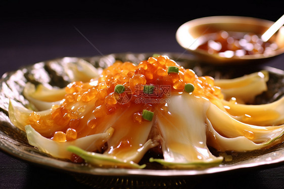 传统的中餐吞鲍鱼翅图片