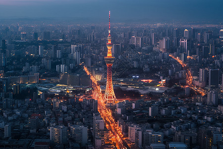 繁华的城市夜景图片