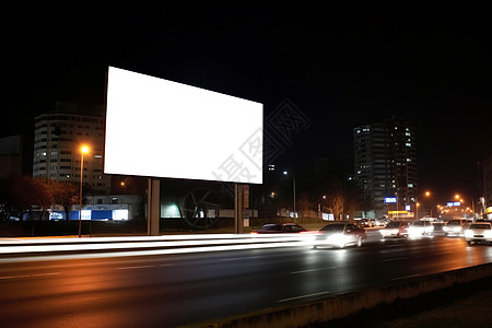 夜间广告牌图片
