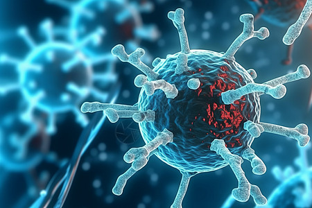抽象病毒细胞DNA链背景图片