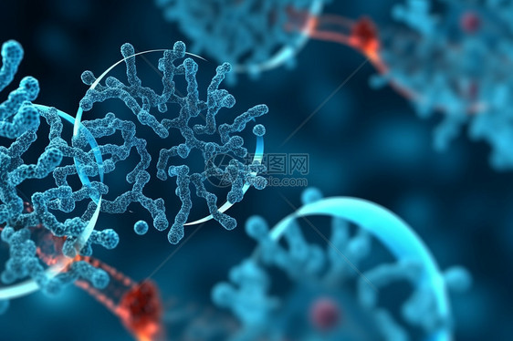 病毒细胞DNA链图片