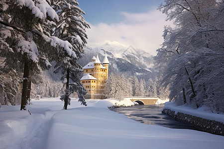雪中的城堡图片
