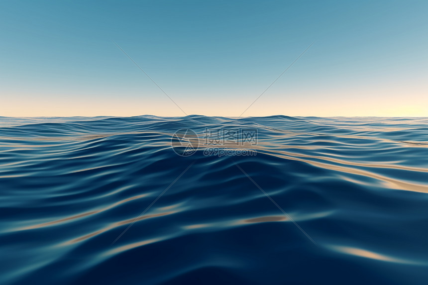 波动的海平面图片