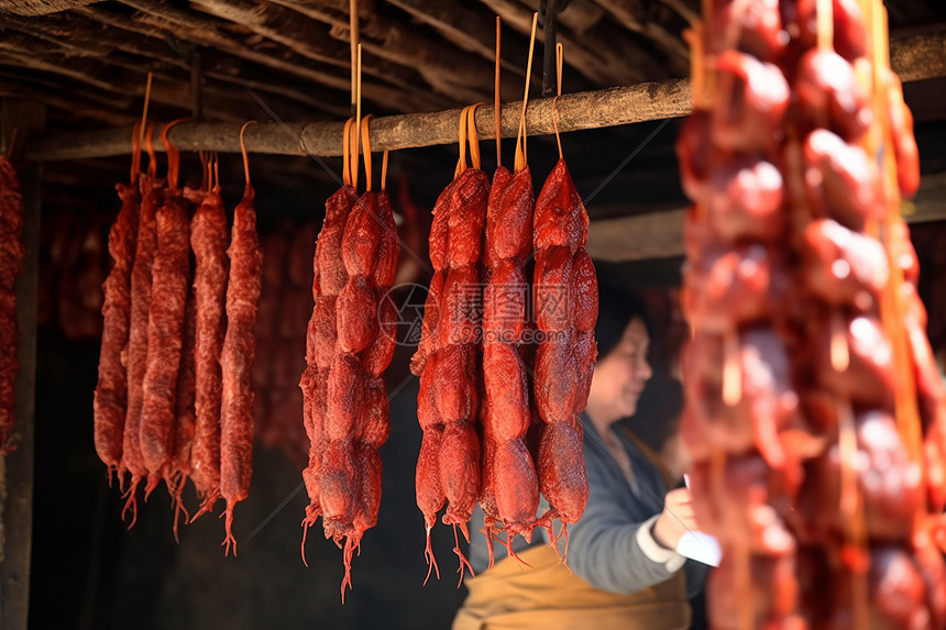 家乡特色美食腊肉图片