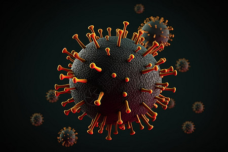 微观病毒结构背景图片