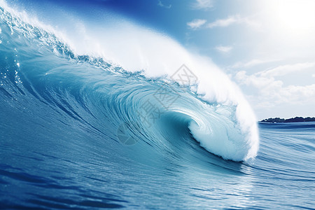 波涛凶猛的海浪背景图片