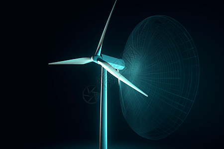 简单的风力涡轮机背景图片