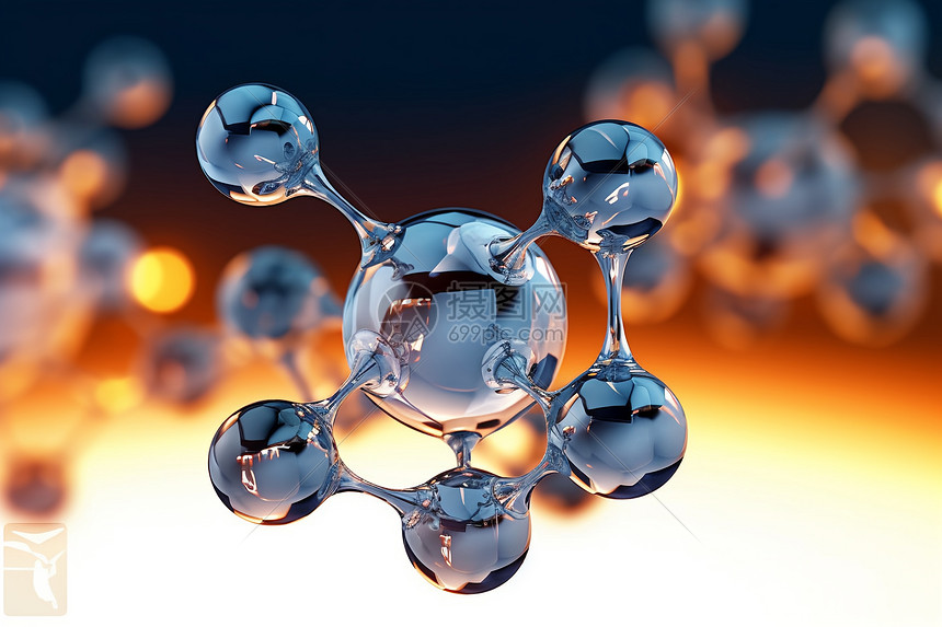 3D化学分子结构图片素材正版创意图片600172185摄图网