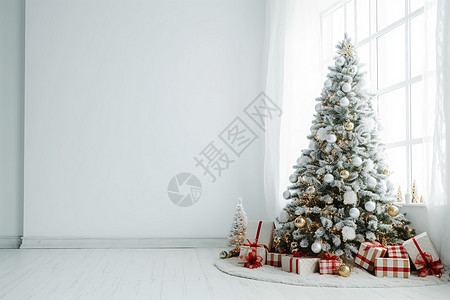 房间里的圣诞树图片