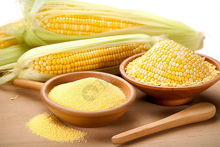 玉米粒与玉米面图片