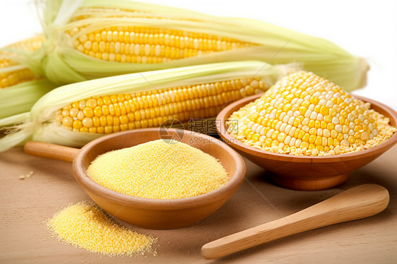 玉米粒与玉米面图片