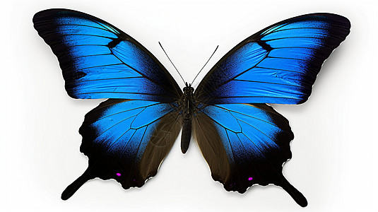 黑色蓝色的蝴蝶图片