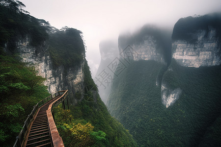 空气好的天门山背景图片