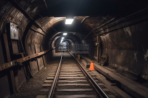 地下的昏暗隧道图片