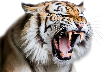 张开嘴巴的老虎图片