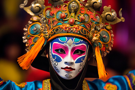 川剧变脸表演图片素材