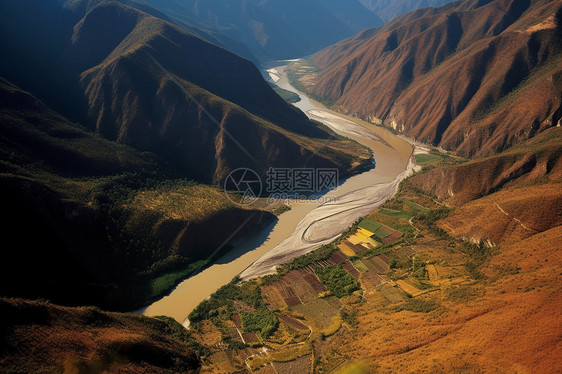 河流山脉风景图片