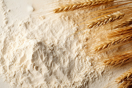 小麦面粉面粉制作高清图片
