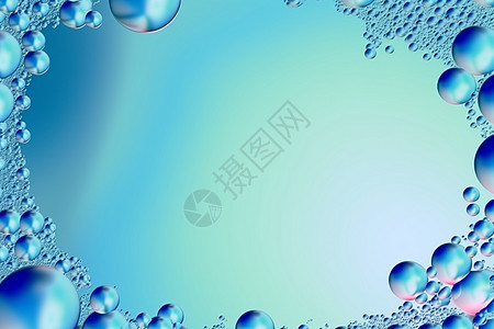 抽象蓝色气泡背景背景图片