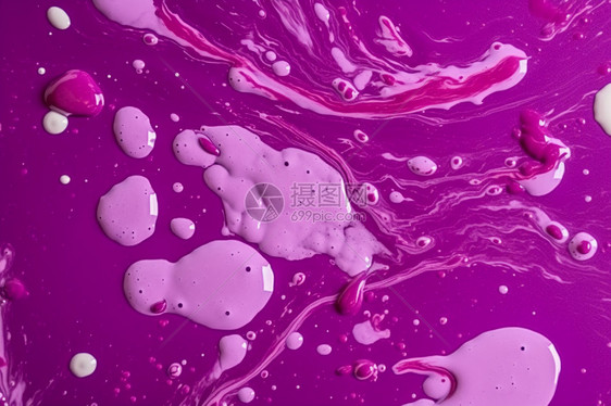 紫色油漆飞溅抽象背景图片
