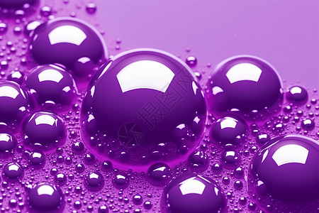 紫色立体球形背景图片
