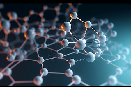 抽象分子结构科学背景图片