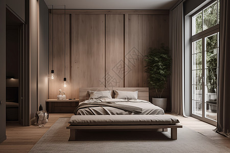 极简主义风格的卧室高清图片